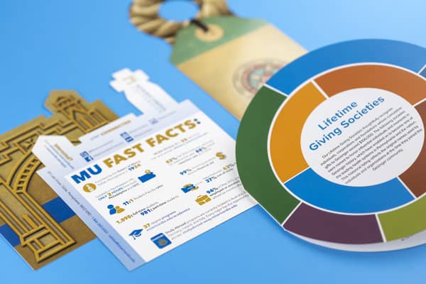 Custom die-cut shapes and specialty finishing services by Philly Printing