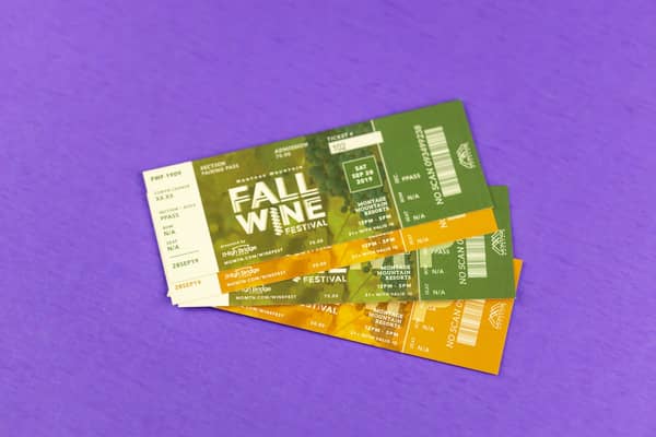 Custom printed tickets with perforation and numbering from Philly Printing
